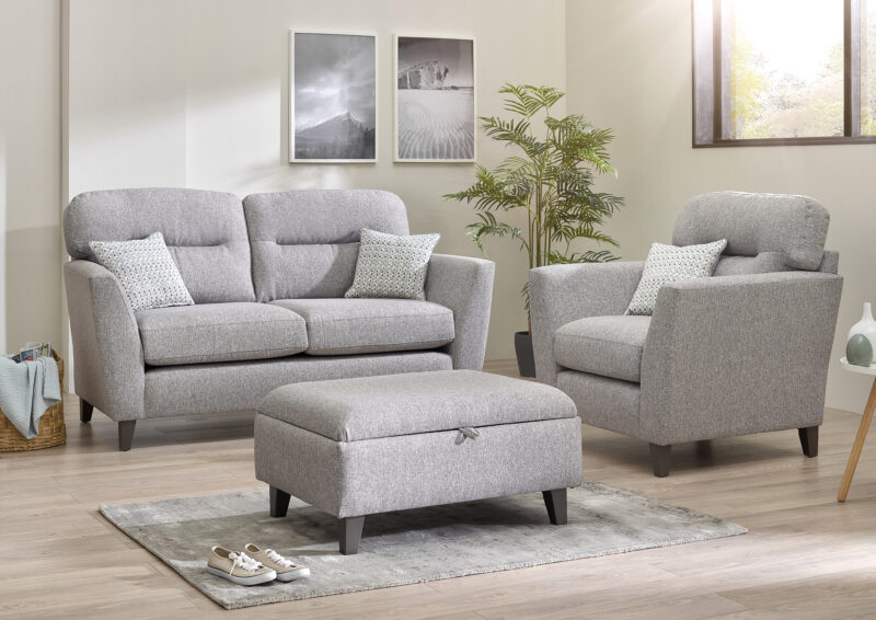 2 seater sofa and footstool hotsell